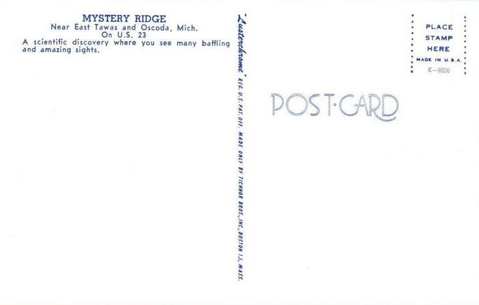 Mystery Ridge - OLD POST CARD (newer photo)